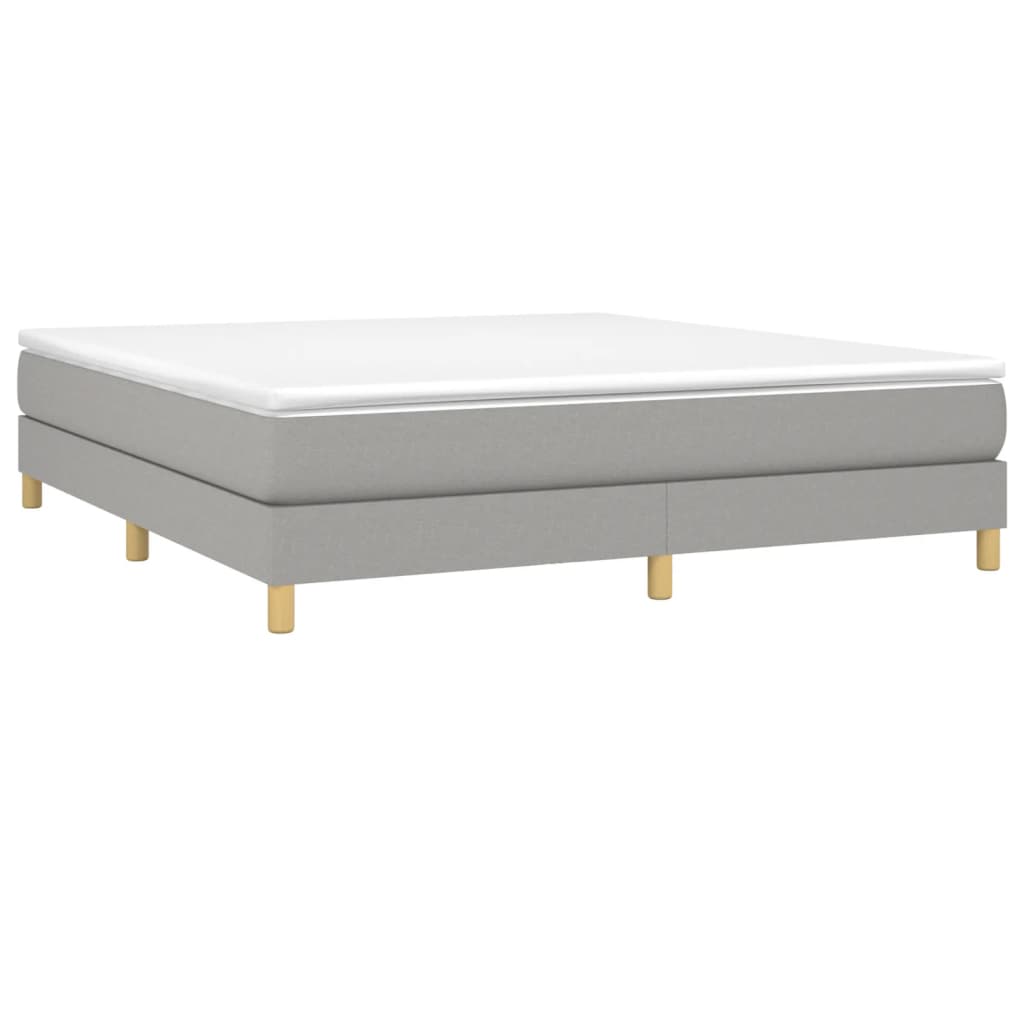 vidaXL Estrutura de cama 160x200 cm tecido cinza-claro