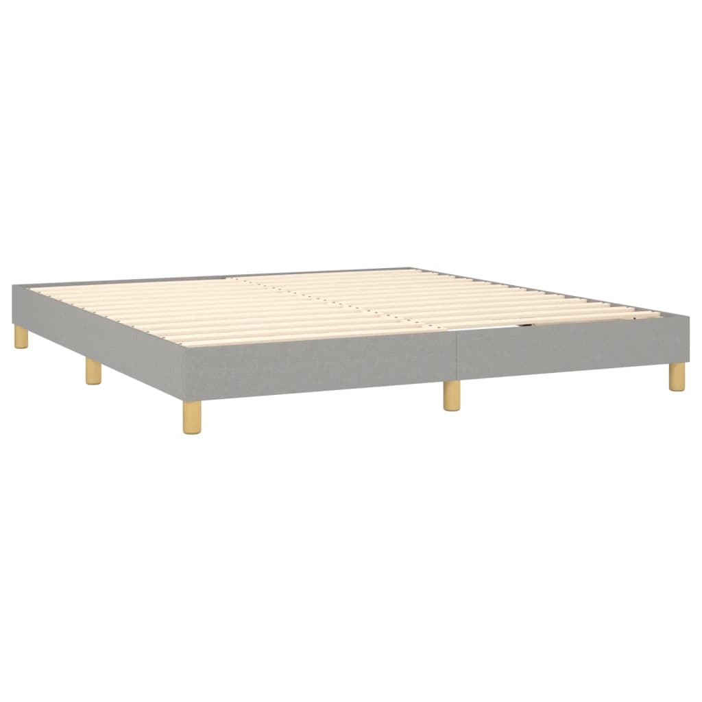 vidaXL Estrutura de cama 160x200 cm tecido cinza-claro