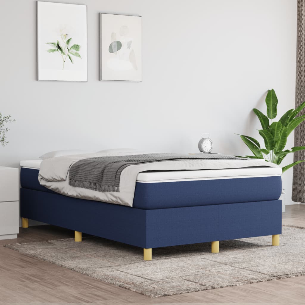 vidaXL Estrutura de cama 120x200 cm tecido azul