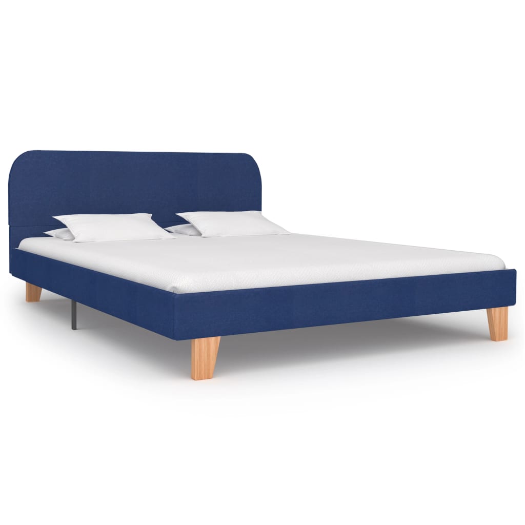 vidaXL Estrutura de cama 140x200 cm tecido azul