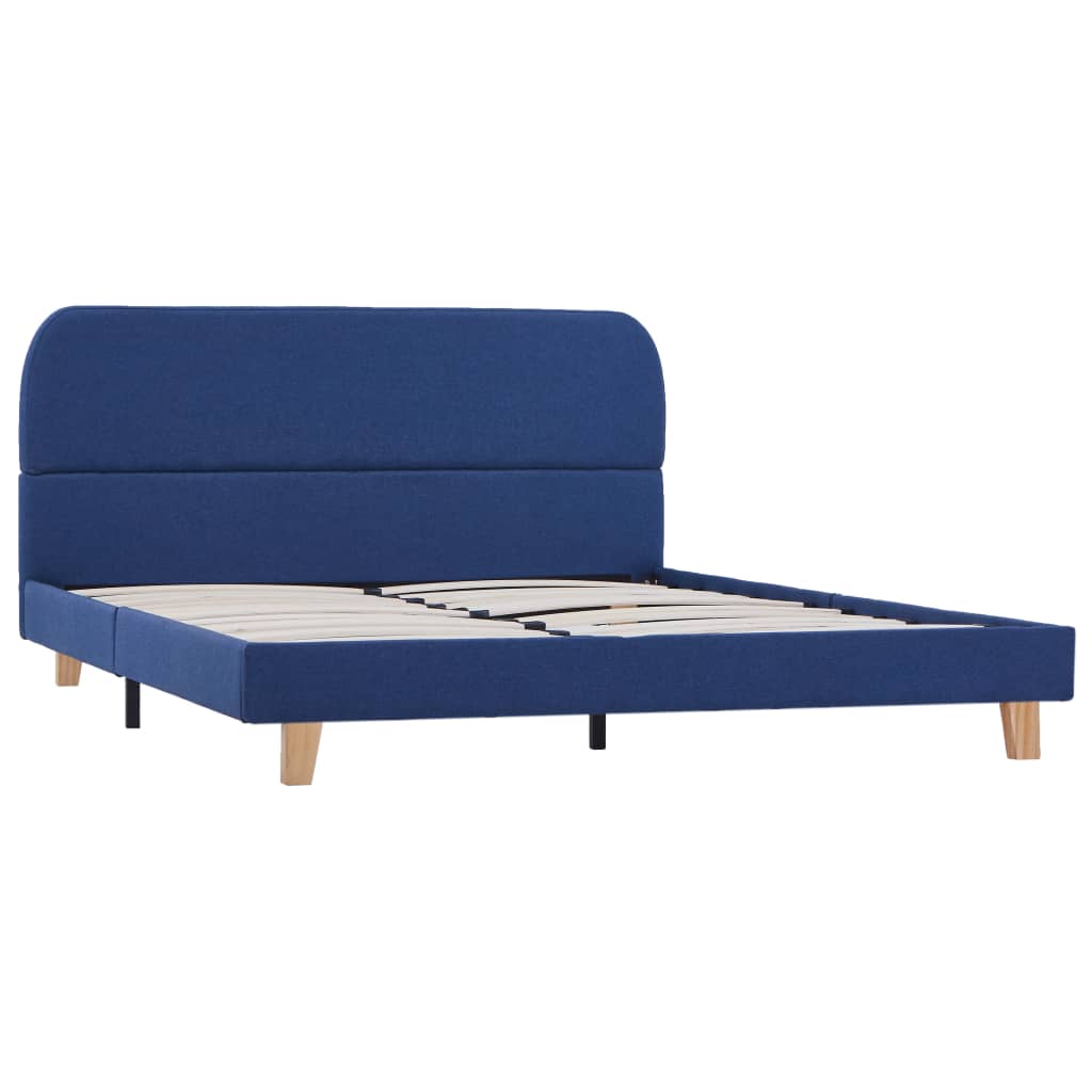 vidaXL Estrutura de cama 140x200 cm tecido azul