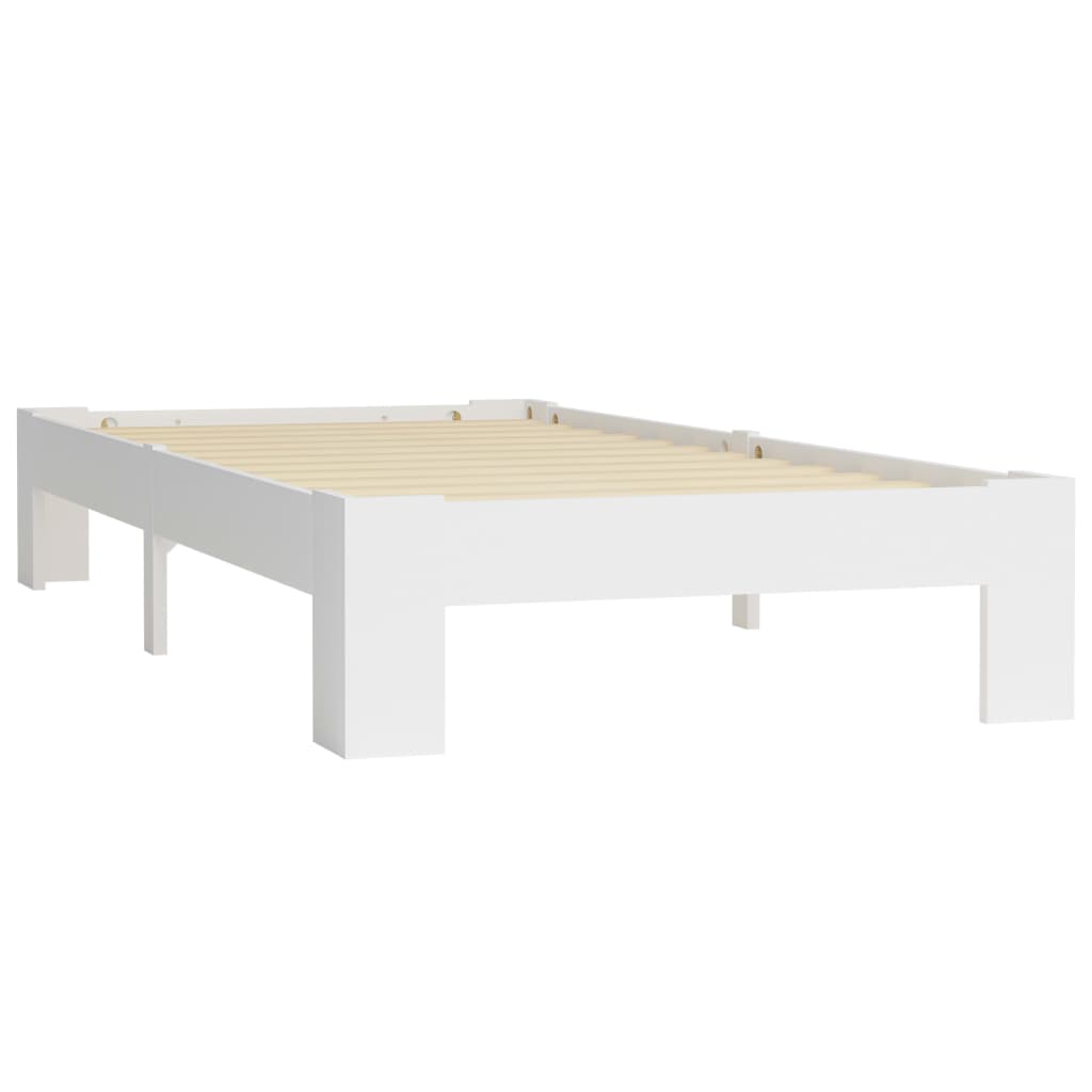 vidaXL Estrutura de cama 90x200 cm pinho maciço branco