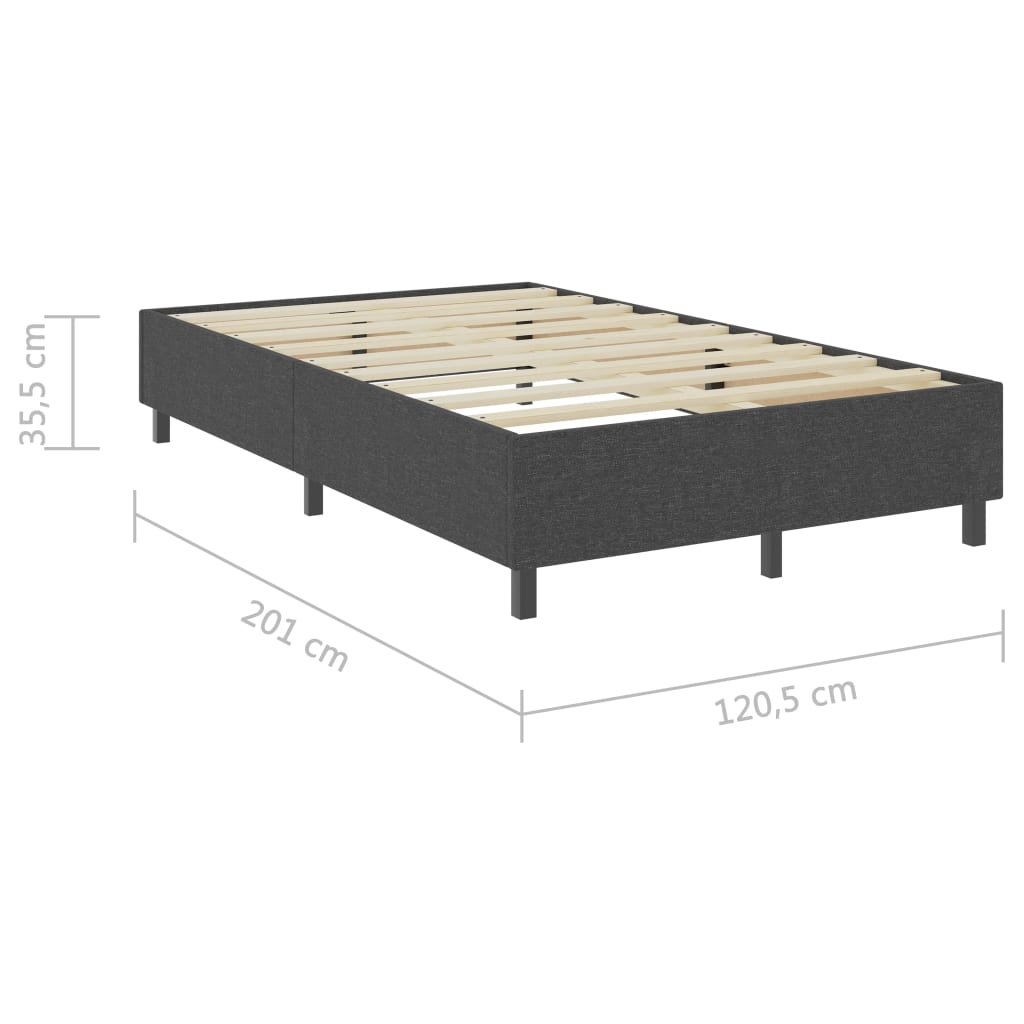 vidaXL Cama boxspring 120x200 cm tecido cinzento