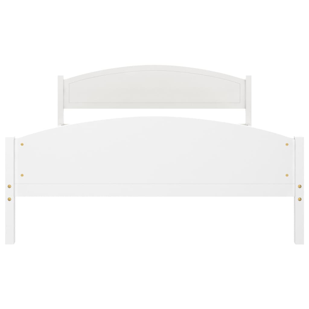 vidaXL Estrutura de cama 140x200 cm pinho maciço branco