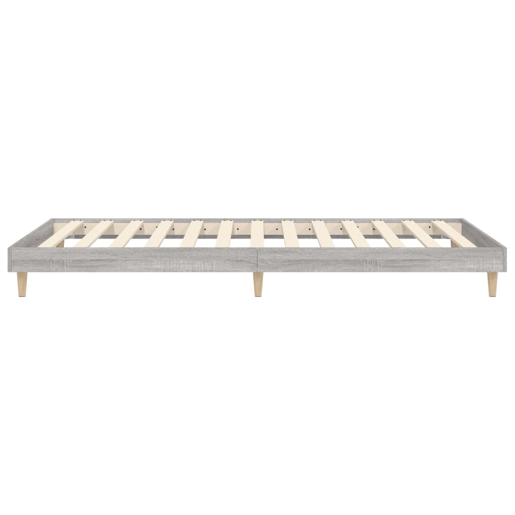 vidaXL Estrutura cama 100x200 cm derivados de madeira cinzento sonoma