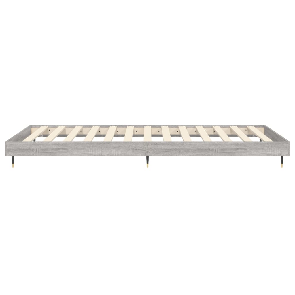 vidaXL Estrutura cama 75x190 cm derivados de madeira cinzento sonoma