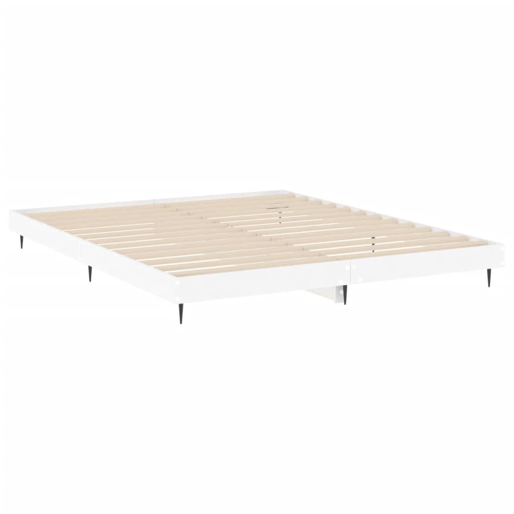 vidaXL Estrutura de cama 200x200 cm derivados de madeira branco