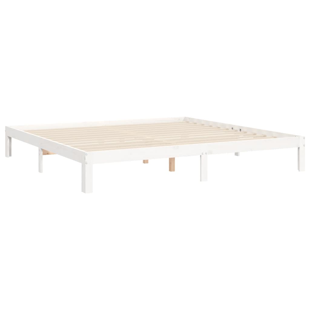 vidaXL Estrutura cama Super King Size c/ cabeceira madeira branco