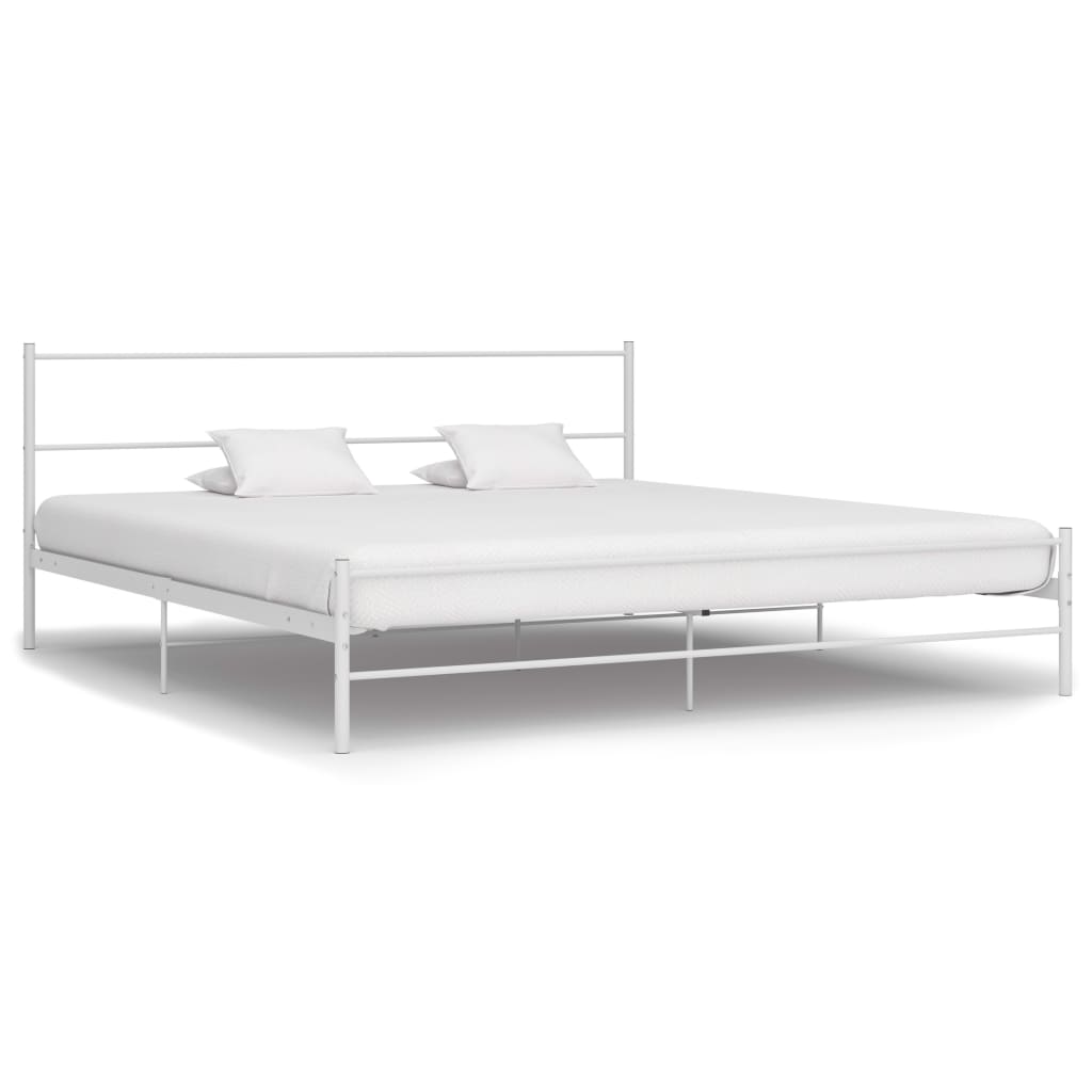 vidaXL Estrutura de cama 160x200 cm metal branco