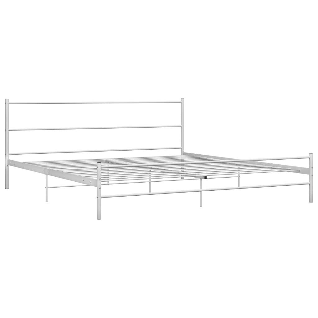 vidaXL Estrutura de cama 160x200 cm metal branco