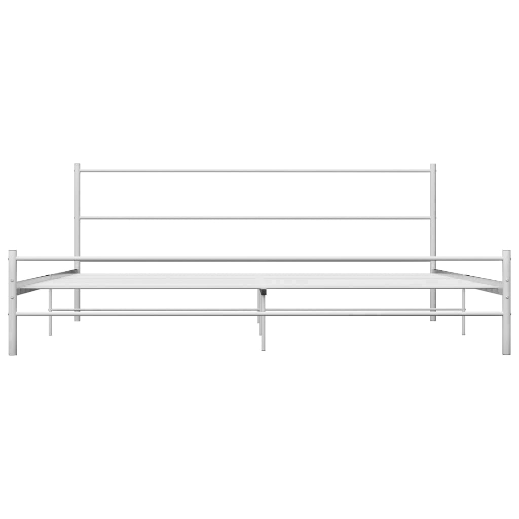 vidaXL Estrutura de cama 160x200 cm metal branco