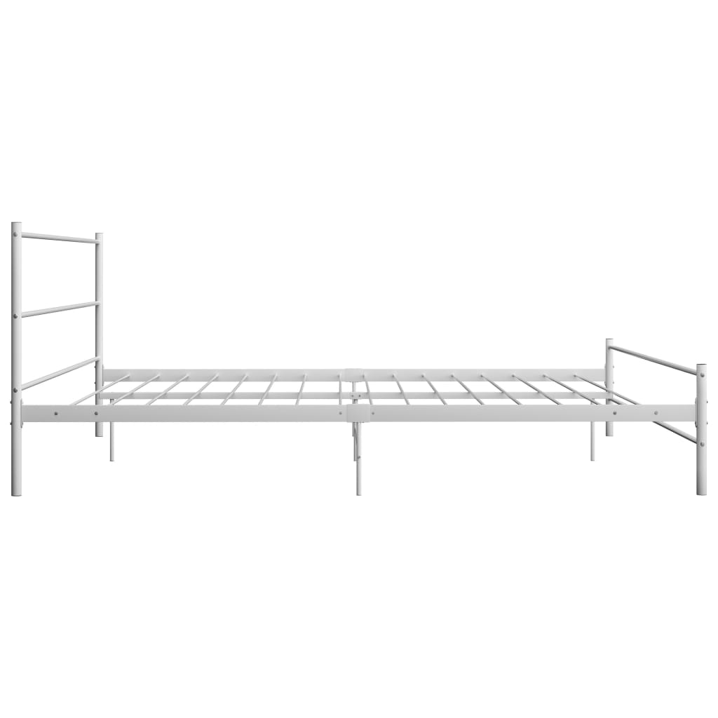 vidaXL Estrutura de cama 160x200 cm metal branco