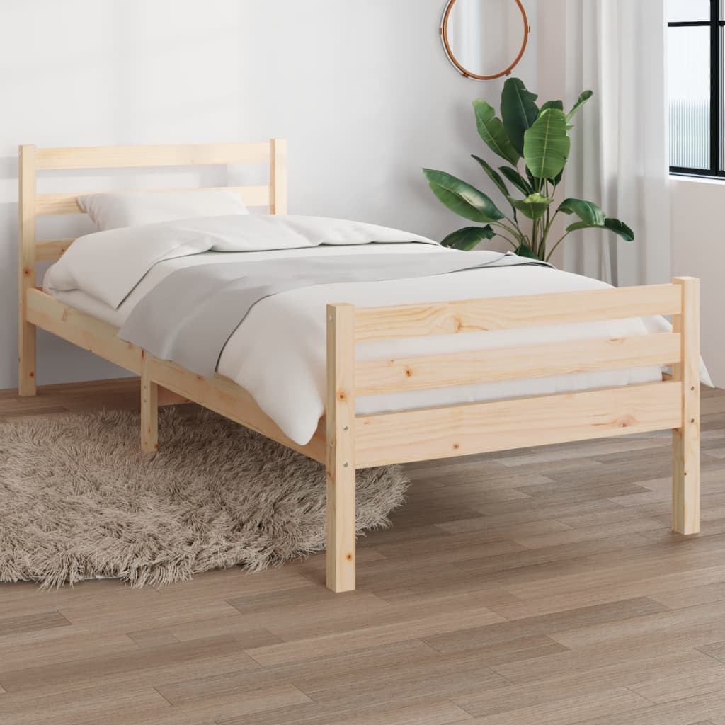 vidaXL Estrutura de cama 90x200 cm madeira maciça