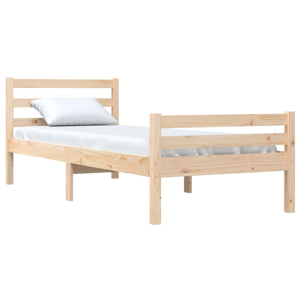 vidaXL Estrutura de cama 90x200 cm madeira maciça