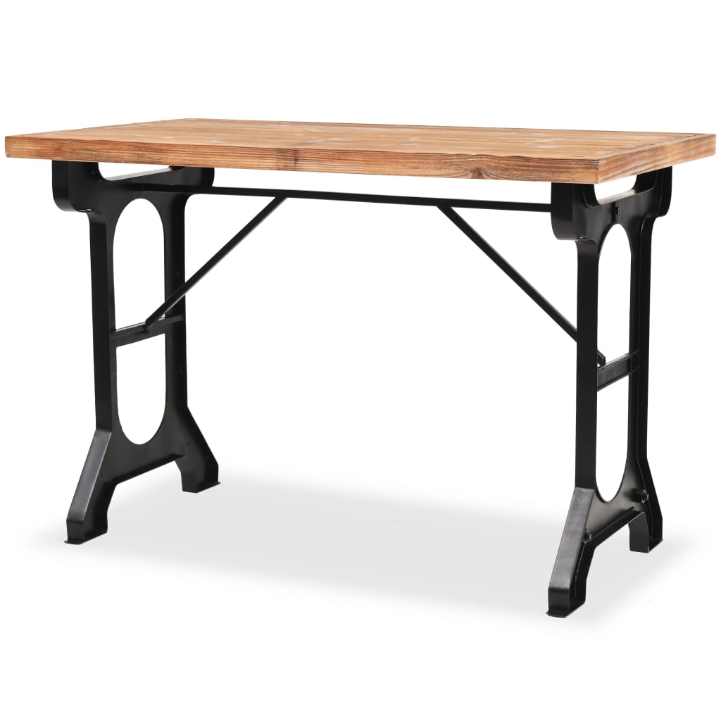 vidaXL Mesa de jantar madeira de abeto maciça 122x65x82 cm