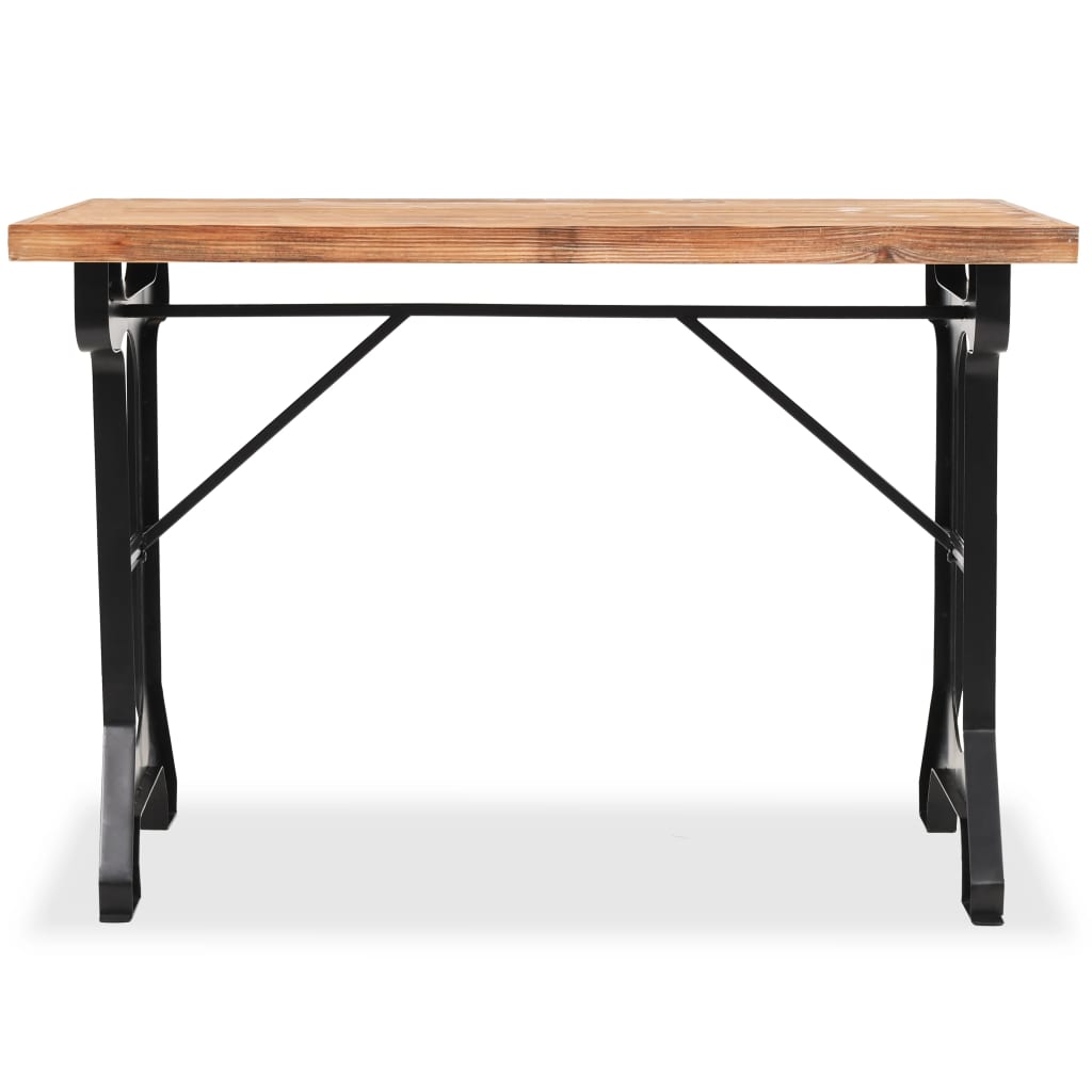 vidaXL Mesa de jantar madeira de abeto maciça 122x65x82 cm