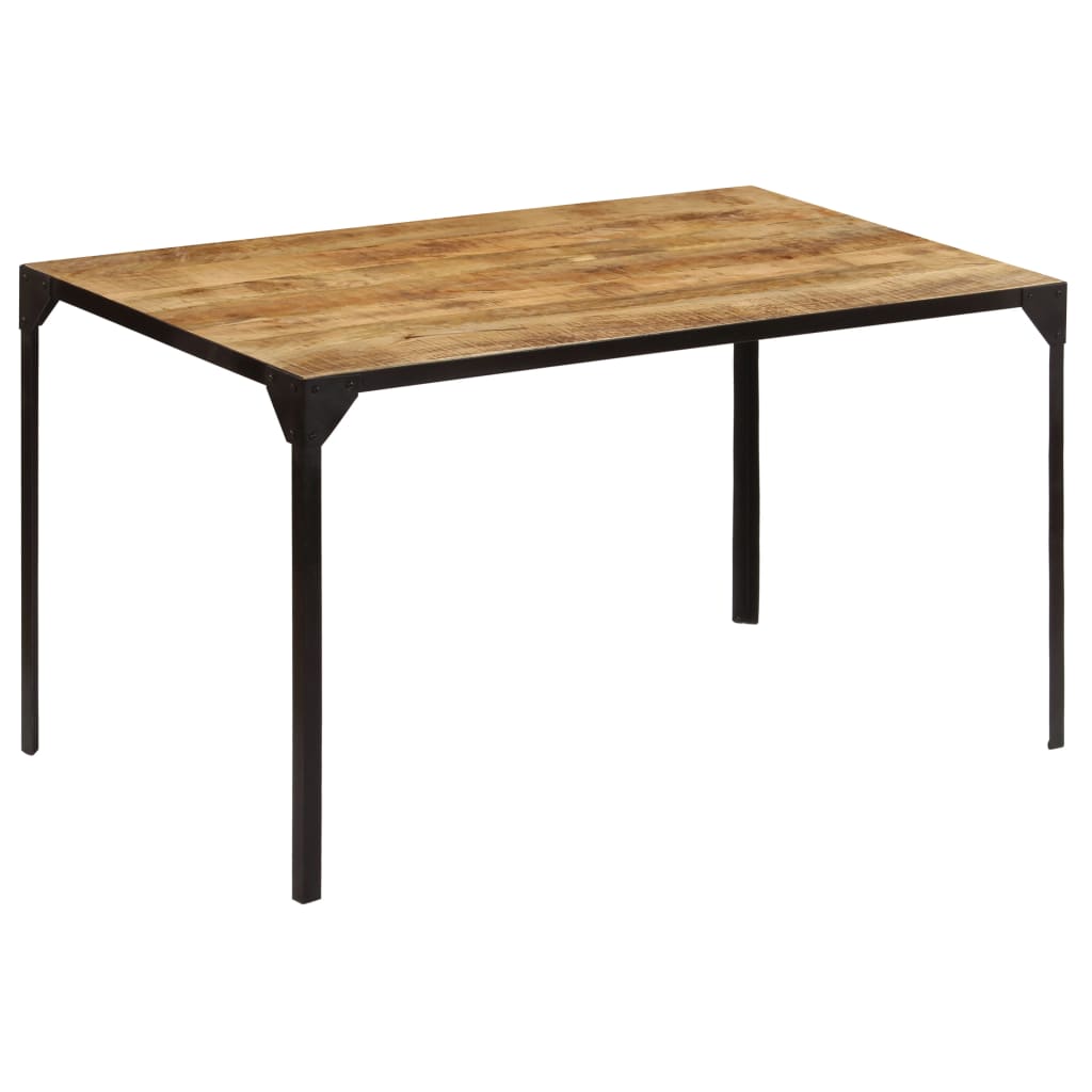 vidaXL Mesa de jantar madeira de mangueira maciça 140x80x76 cm