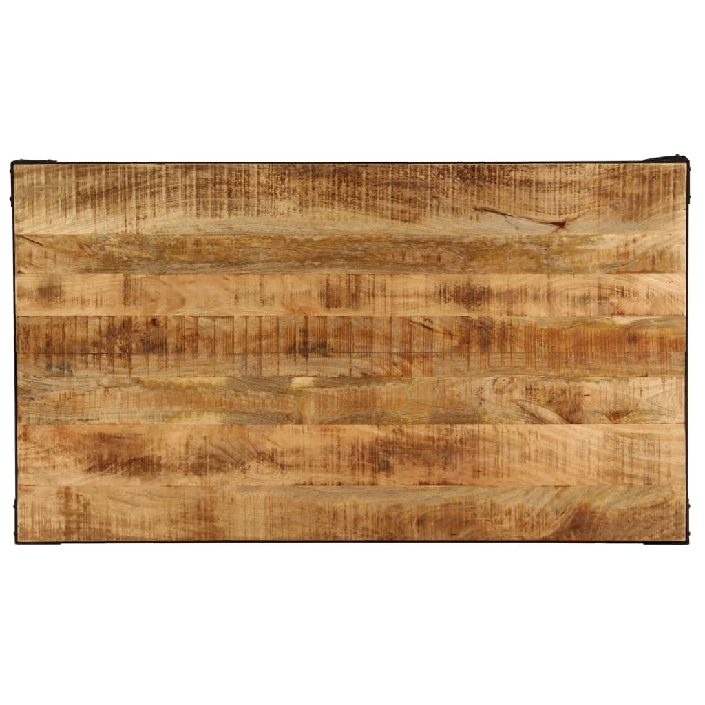 vidaXL Mesa de jantar madeira de mangueira maciça 140x80x76 cm