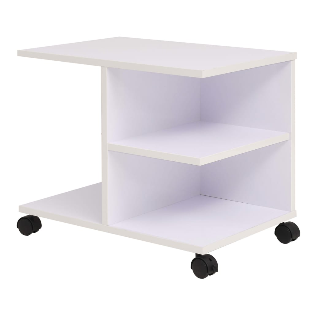 vidaXL Estante com rodas 50x35x42 cm branco