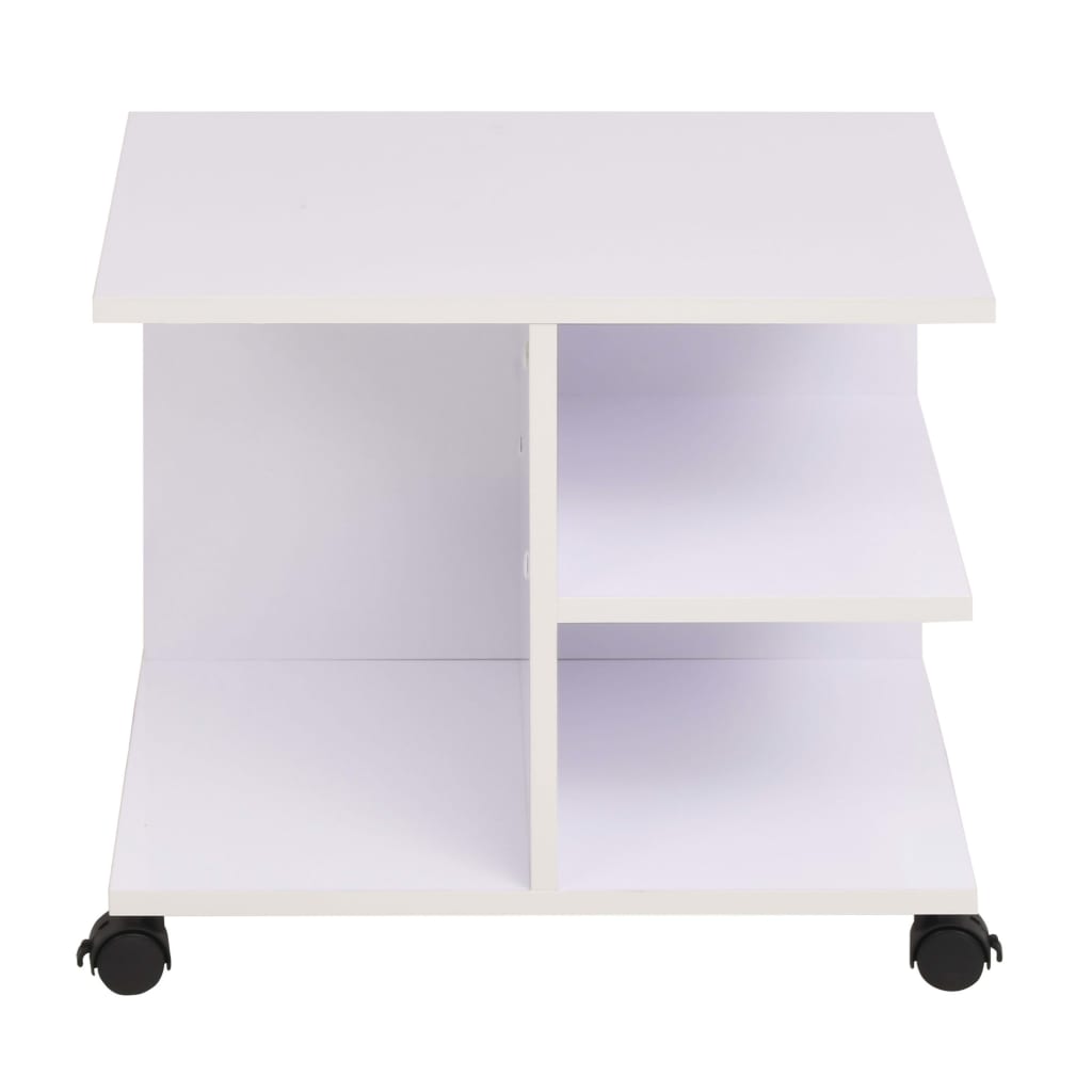 vidaXL Estante com rodas 50x35x42 cm branco