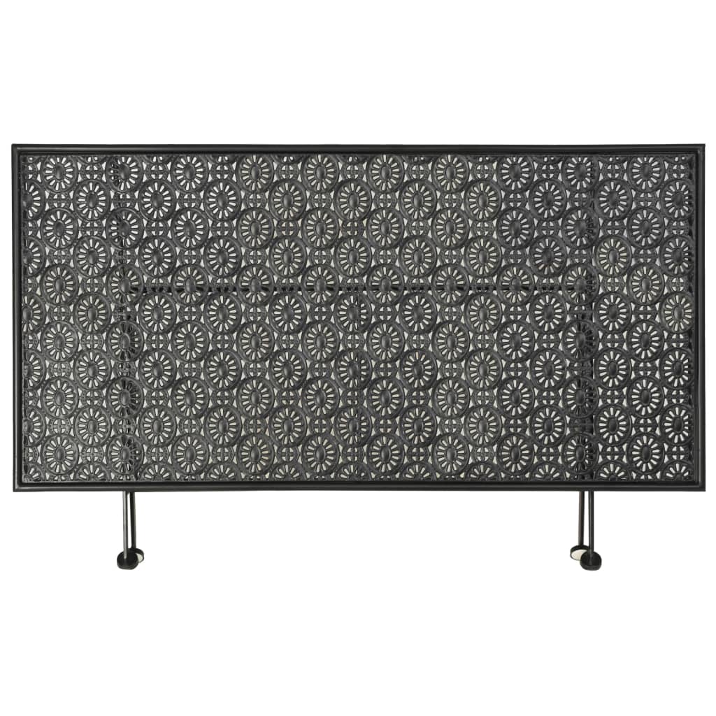 vidaXL Mesa de centro dobrável estilo vintage metal 100x50x45 cm preto