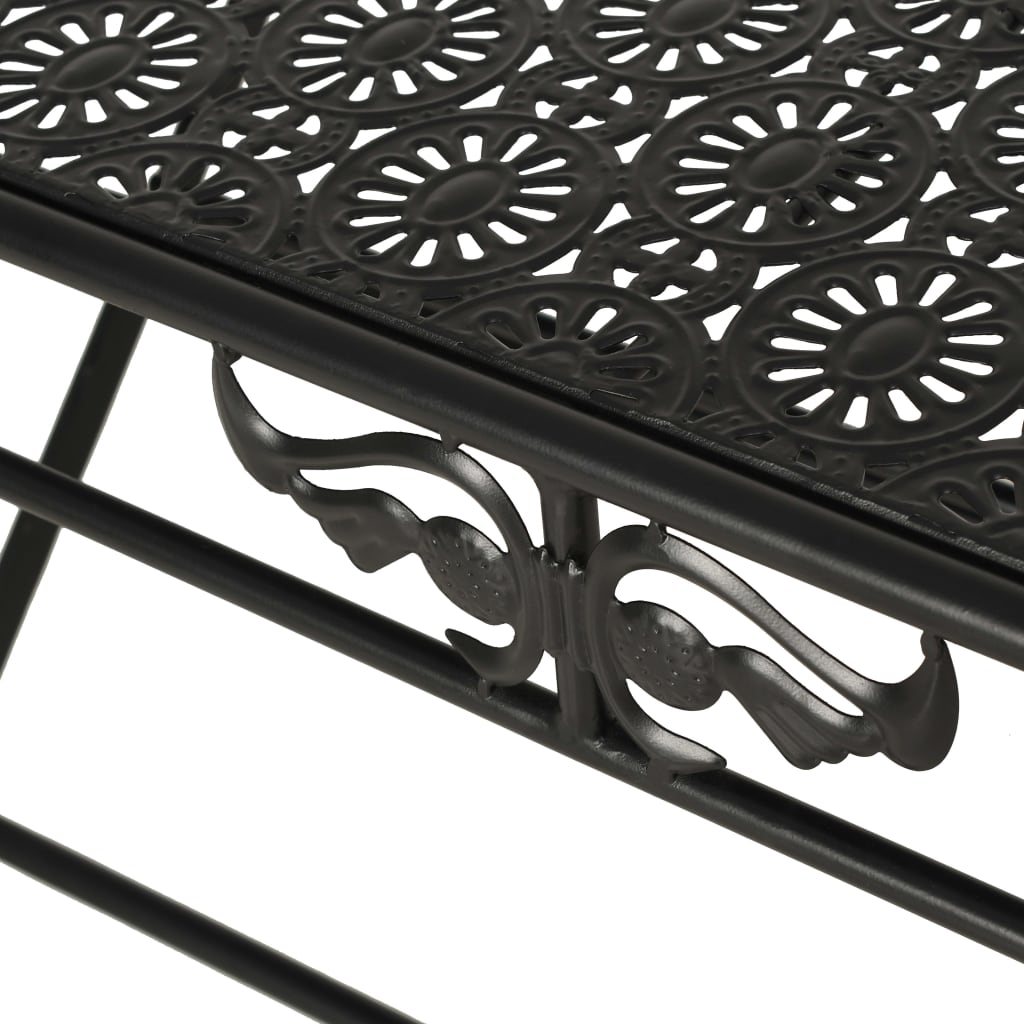 vidaXL Mesa de centro dobrável estilo vintage metal 100x50x45 cm preto