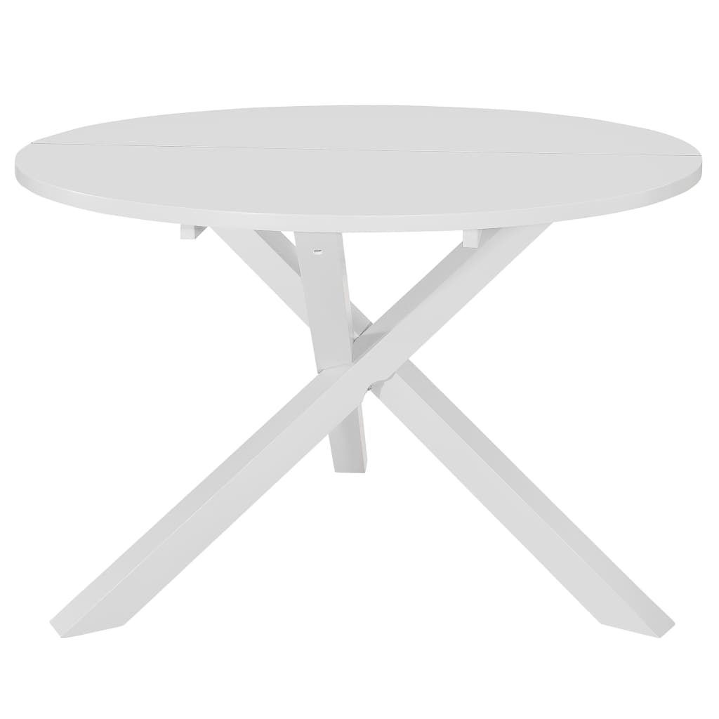 vidaXL Mesa de jantar 120x75 cm MDF branco