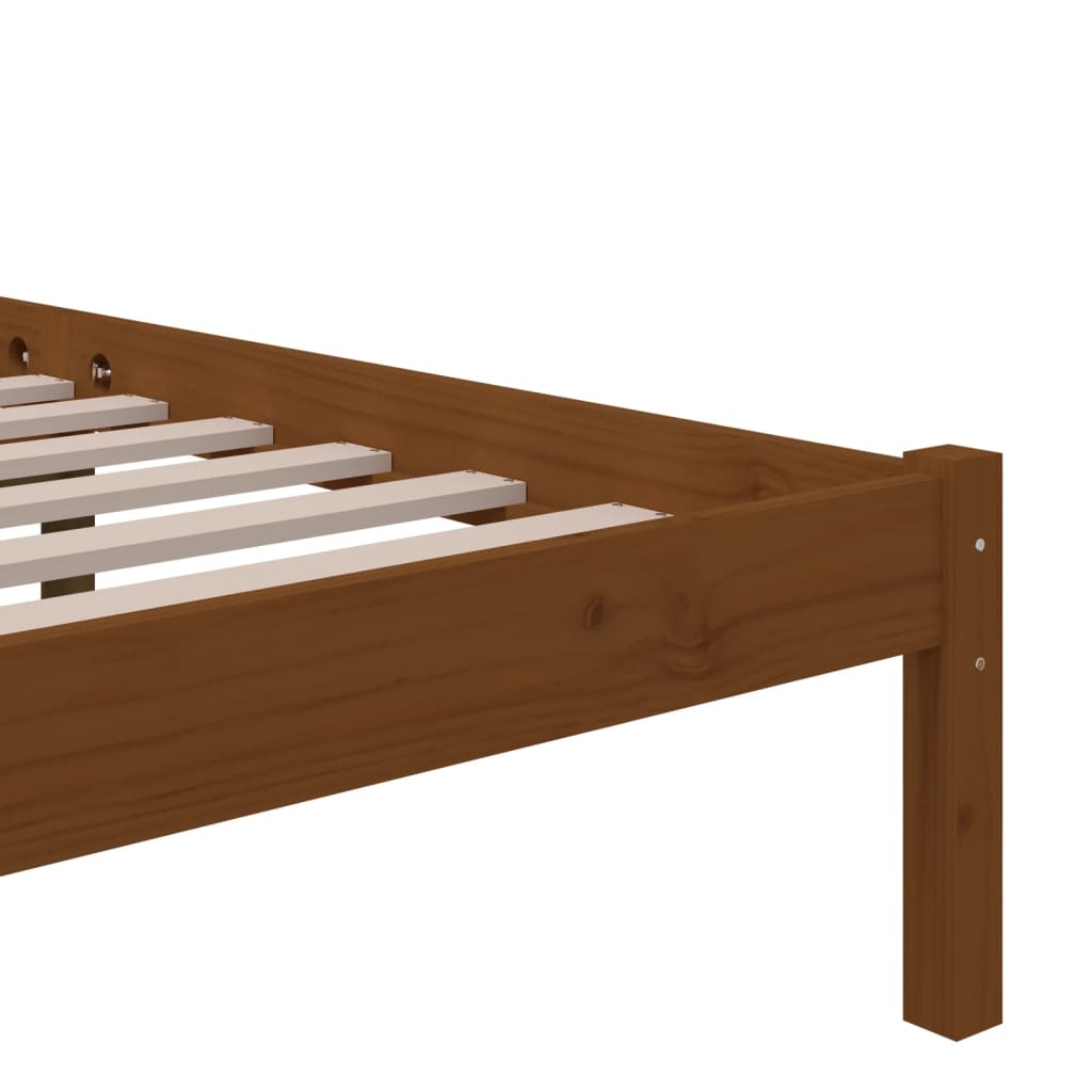 vidaXL Estrutura cama king 150x200 cm madeira maciça castanho-mel