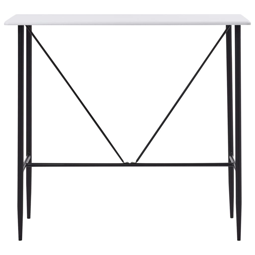 vidaXL Mesa de bar 120x60x110 cm MDF branco