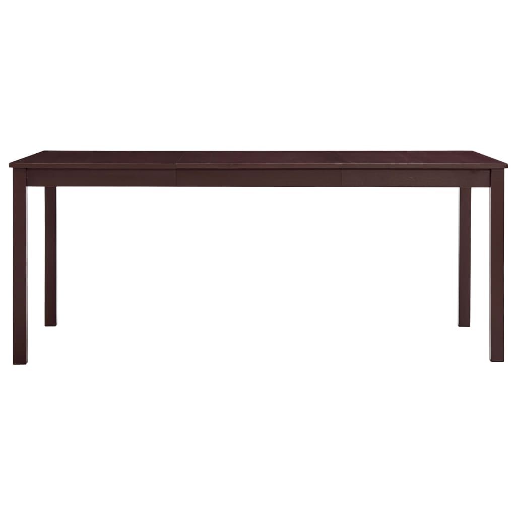 vidaXL Mesa de jantar 180x90x73 cm madeira de pinho castanho-escuro