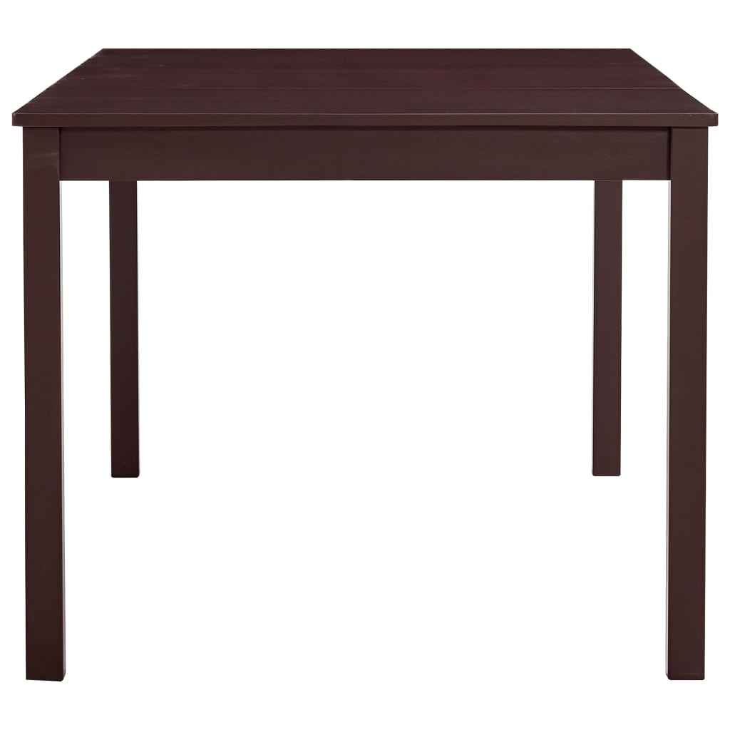 vidaXL Mesa de jantar 180x90x73 cm madeira de pinho castanho-escuro