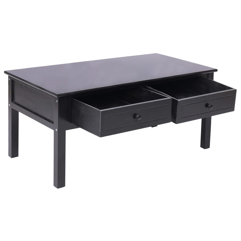 vidaXL Mesa de centro 100x50x45 cm madeira preto