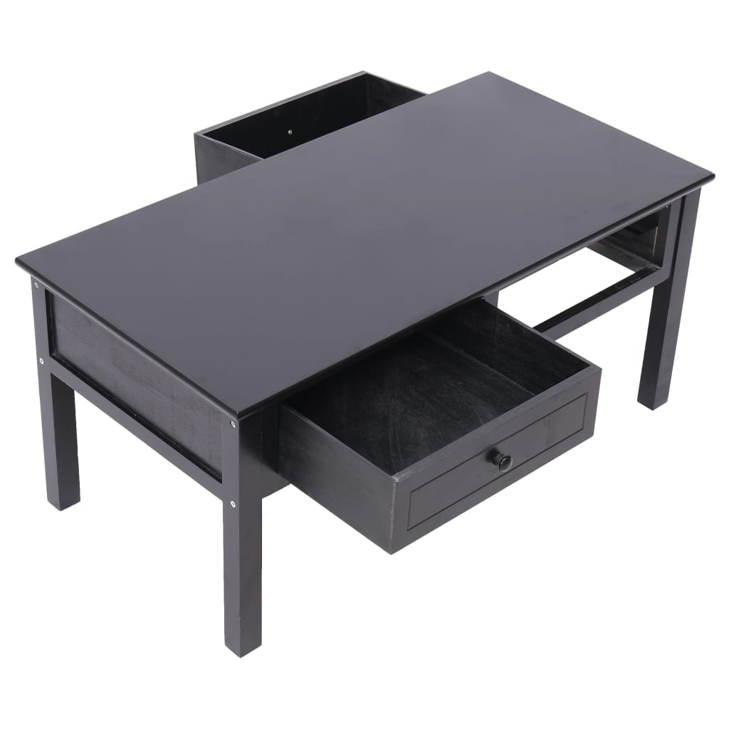 vidaXL Mesa de centro 100x50x45 cm madeira preto