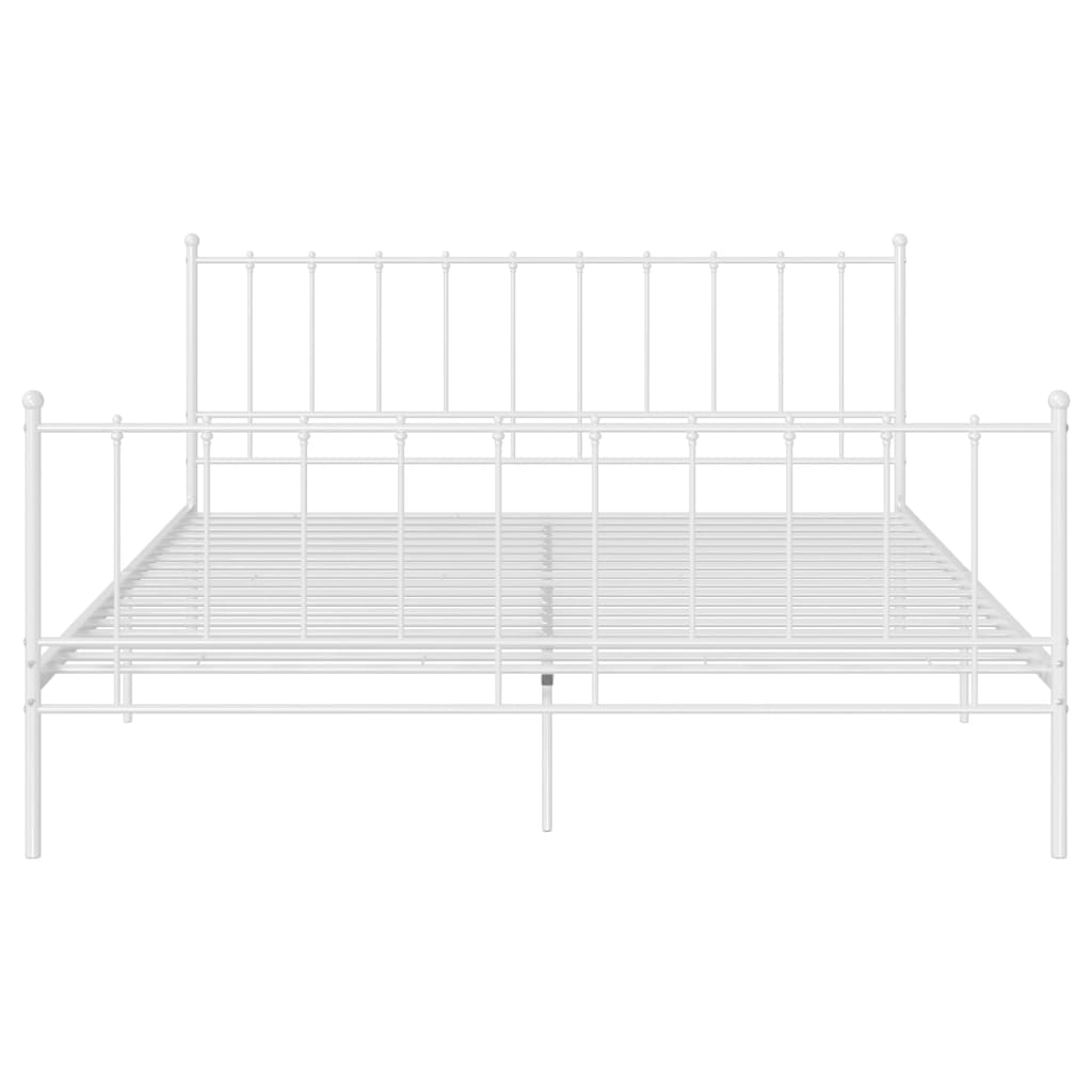 vidaXL Estrutura de cama metal 160x200 cm branco