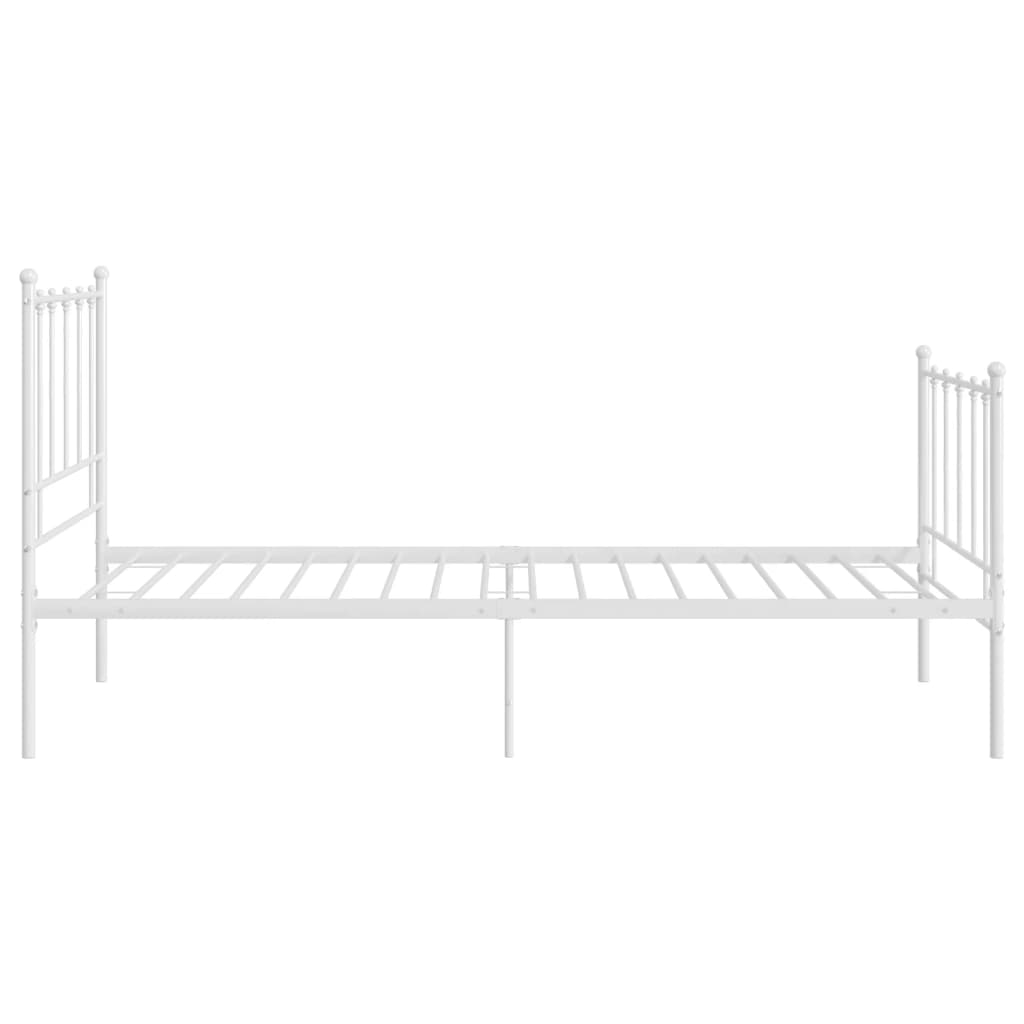 vidaXL Estrutura de cama 100x200 cm metal branco