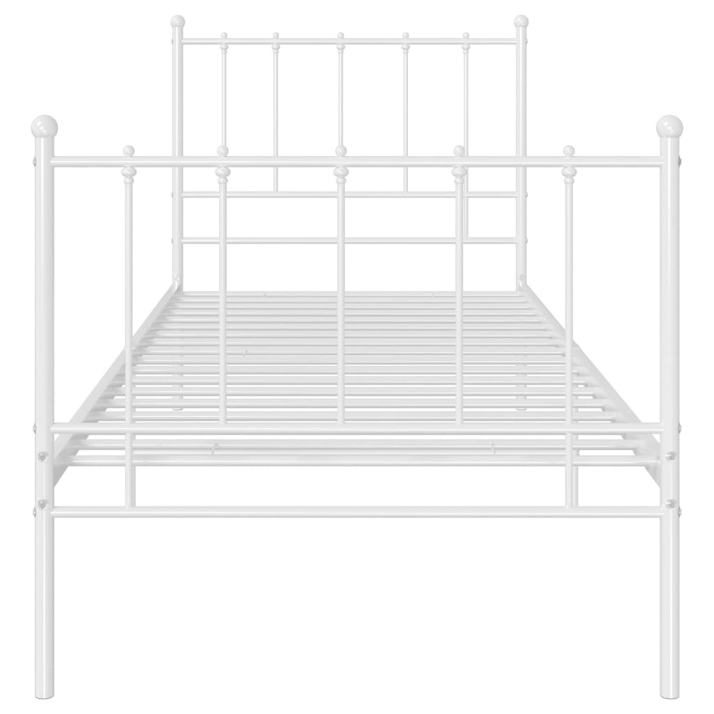 vidaXL Estrutura de cama 100x200 cm metal branco