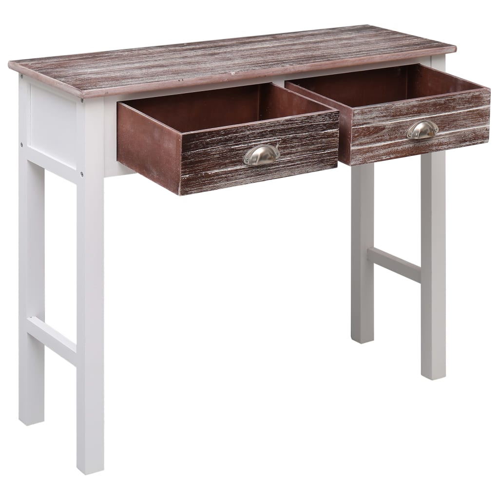 vidaXL Mesa consola 90x30x77 cm madeira castanho