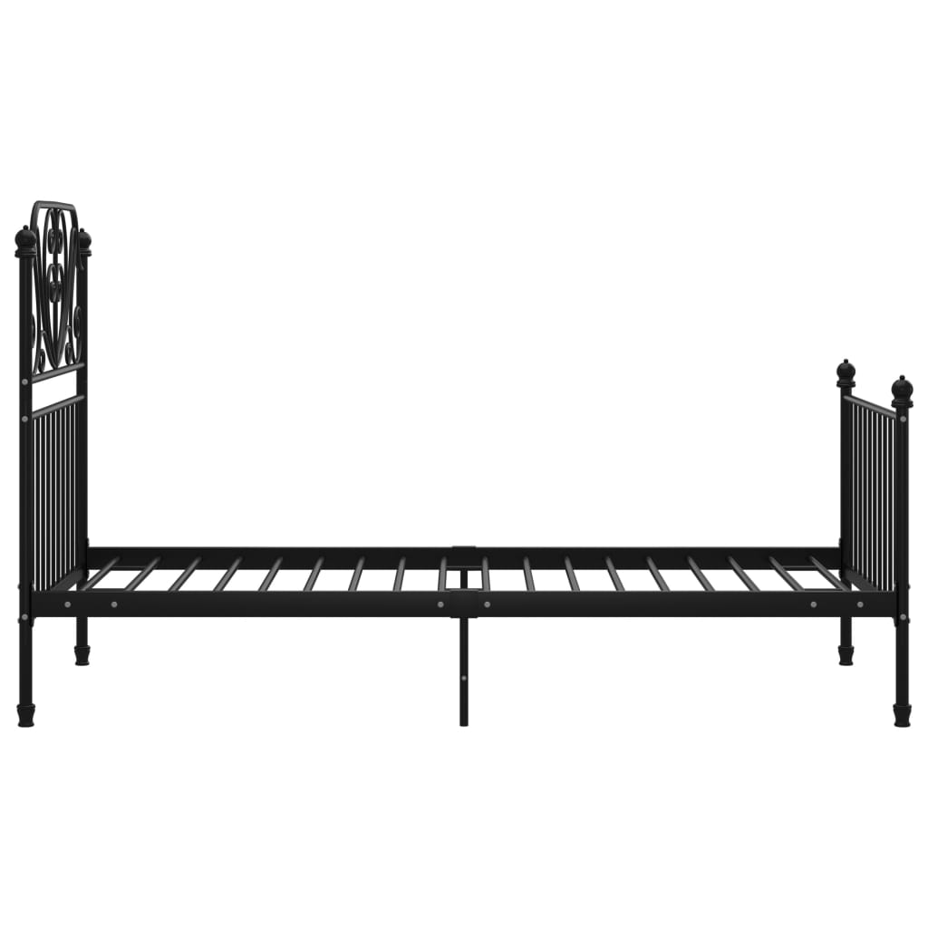 vidaXL Estrutura de cama 90x200 cm metal preto