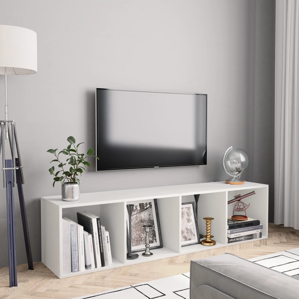 vidaXL Estante/móvel de TV 143x30x36 cm branco