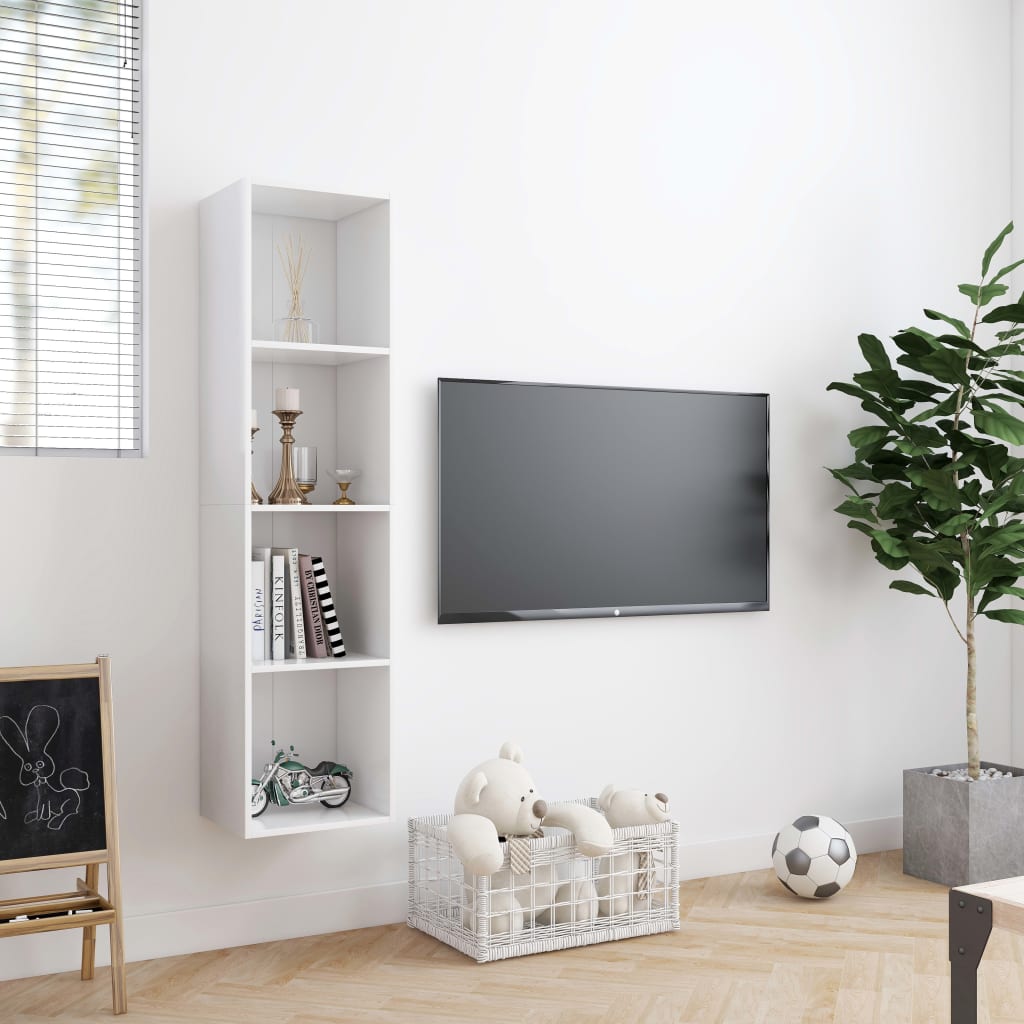 vidaXL Estante/móvel de TV 143x30x36 cm branco