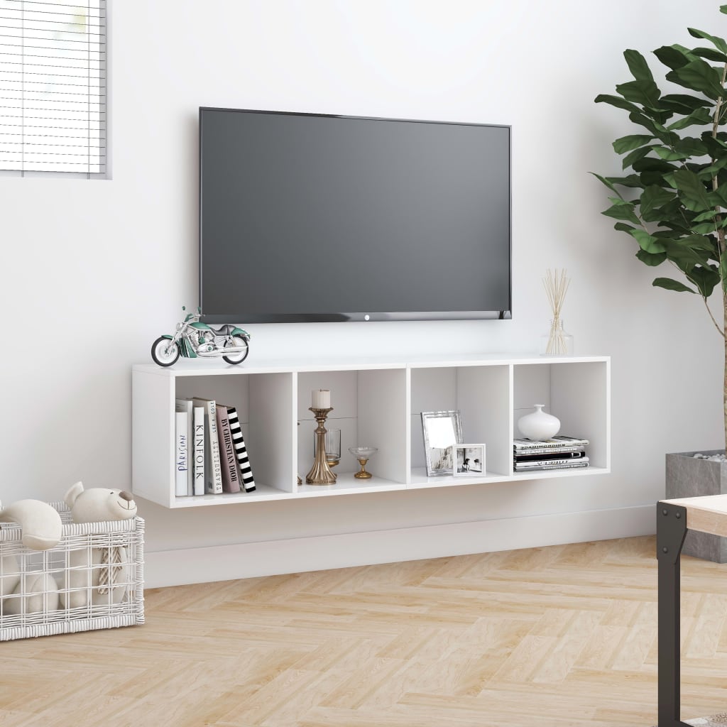 vidaXL Estante/móvel de TV 143x30x36 cm branco