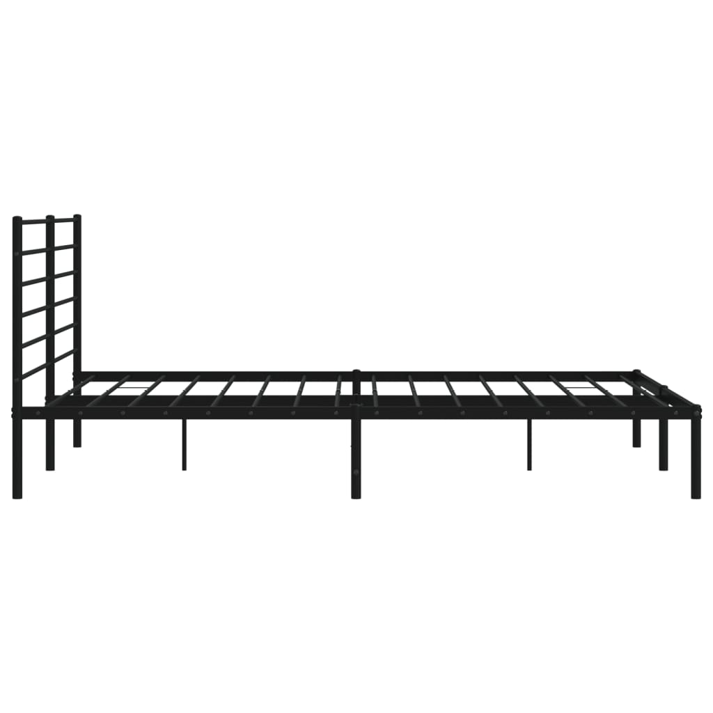 vidaXL Estrutura de cama com cabeceira 200x200 cm metal preto