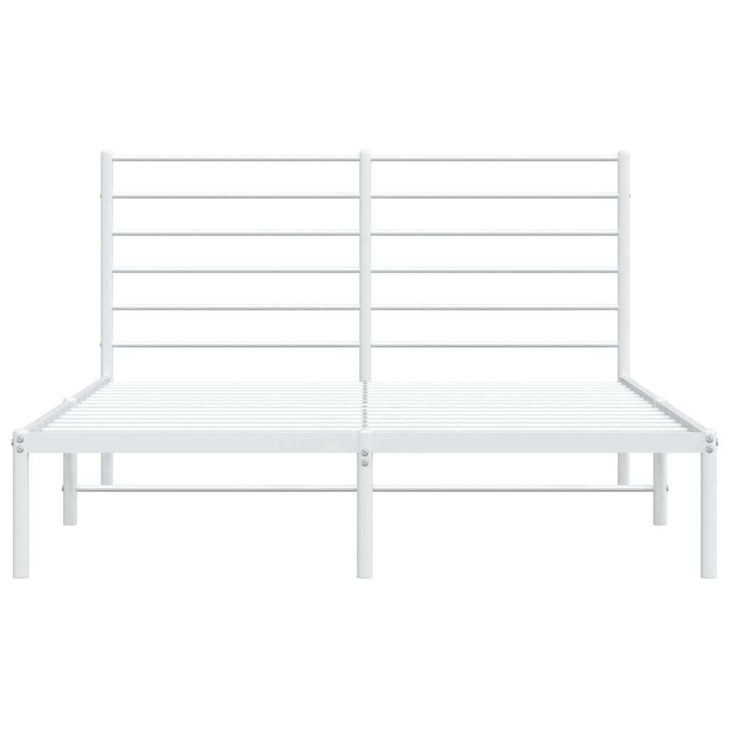 vidaXL Estrutura de cama com cabeceira 120x200 cm metal branco