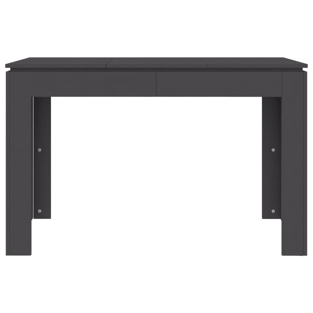 vidaXL Mesa de jantar 120x60x76 cm contraplacado cinzento