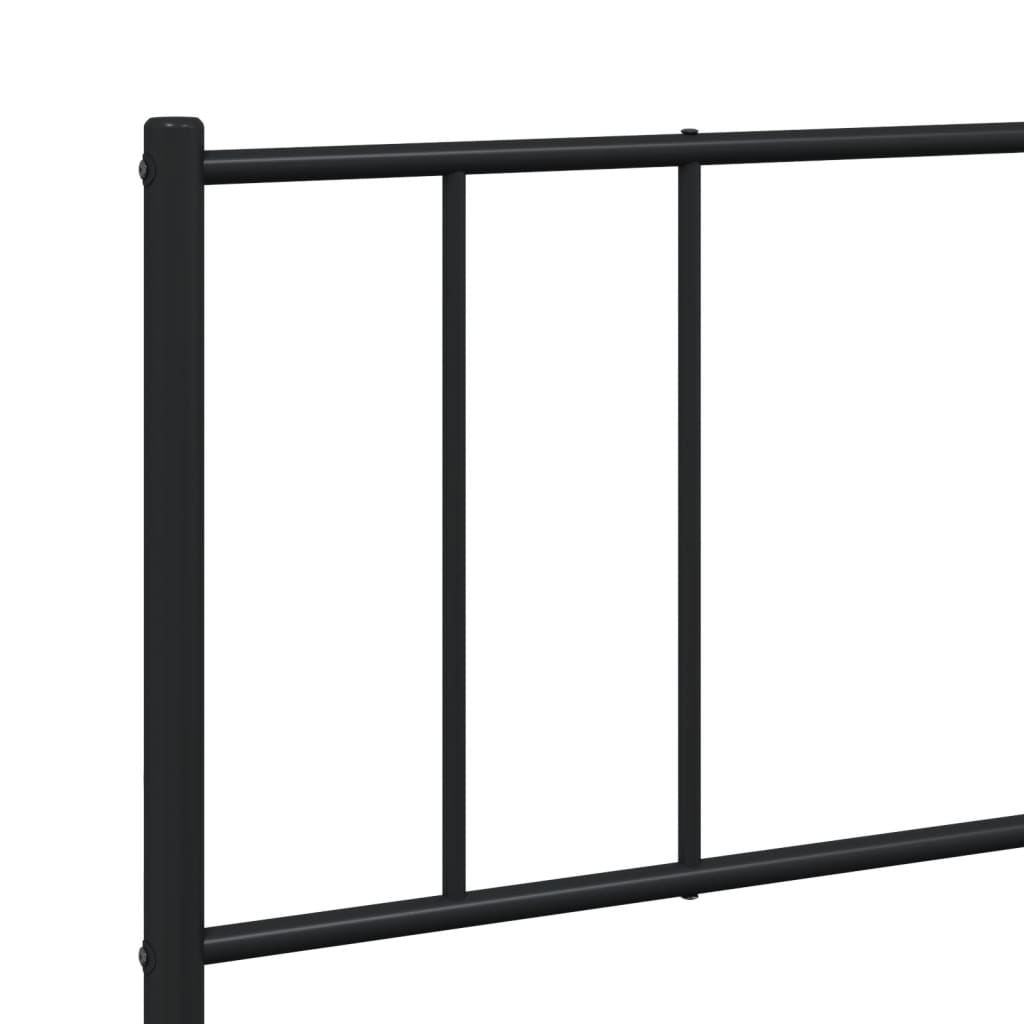 vidaXL Estrutura de cama com cabeceira e pés 193x203 cm metal preto