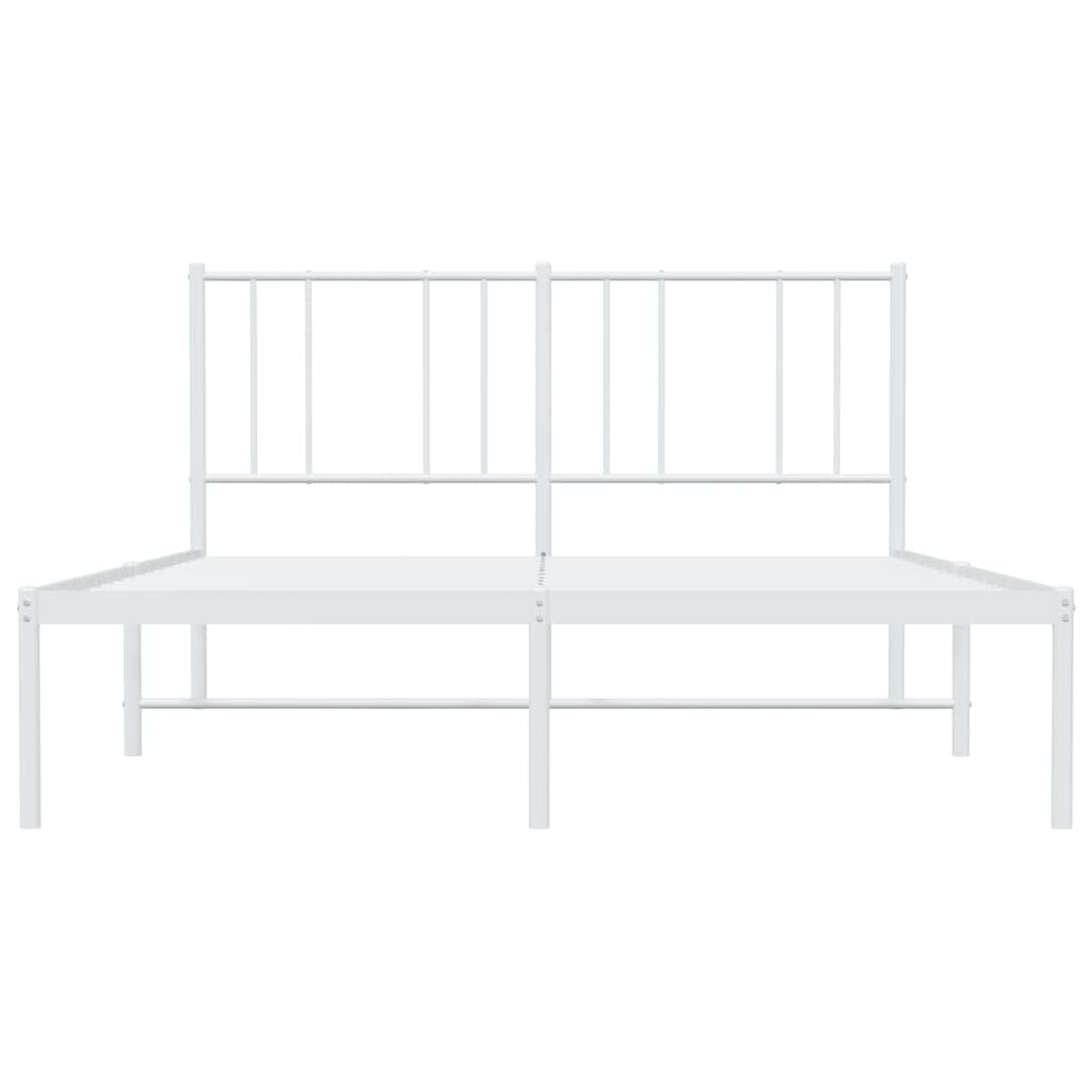 vidaXL Estrutura de cama com cabeceira 120x200 cm metal branco