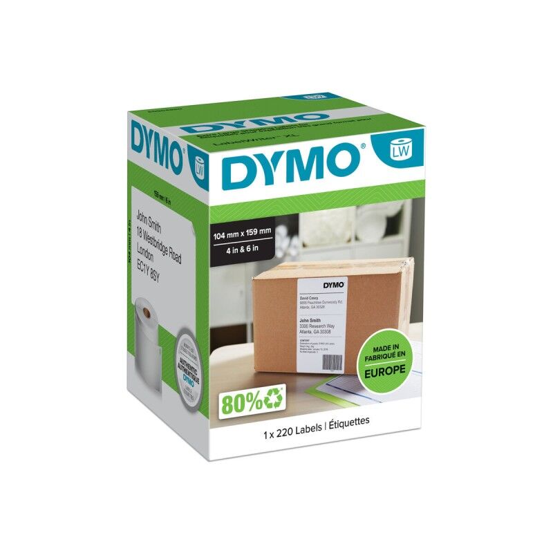 Dymo|Rolo de Etiquetas Dymo S0904980 Branco Preto/Branco Dymo|Rolo de Etiquetas Dymo S0904980 Branco Preto/Branco