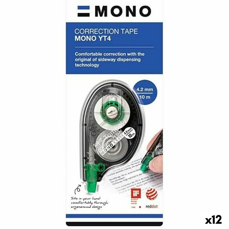 Tombow|Fita Corretora Tombow Mono 4,2 mm x 10 m (12 Unidades) Tombow|Fita Corretora Tombow Mono 4,2 mm x 10 m (12 Unidades)