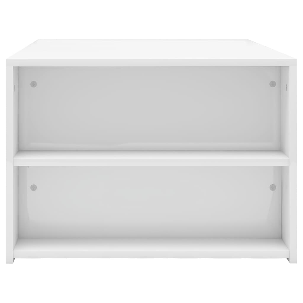 vidaXL Mesa de centro 100x60x42 cm contraplacado branco brilhante