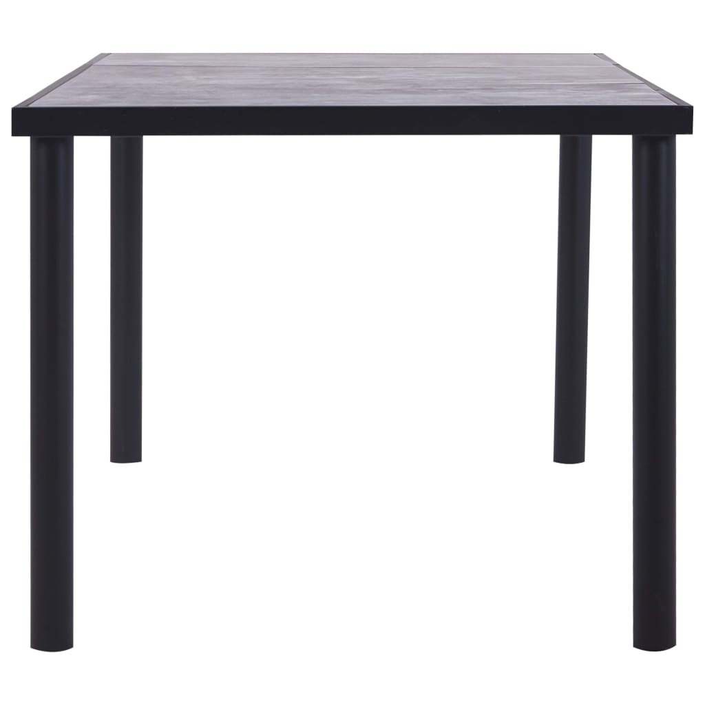 vidaXL Mesa de jantar 200x100x75 cm MDF preto e cinzento cimento